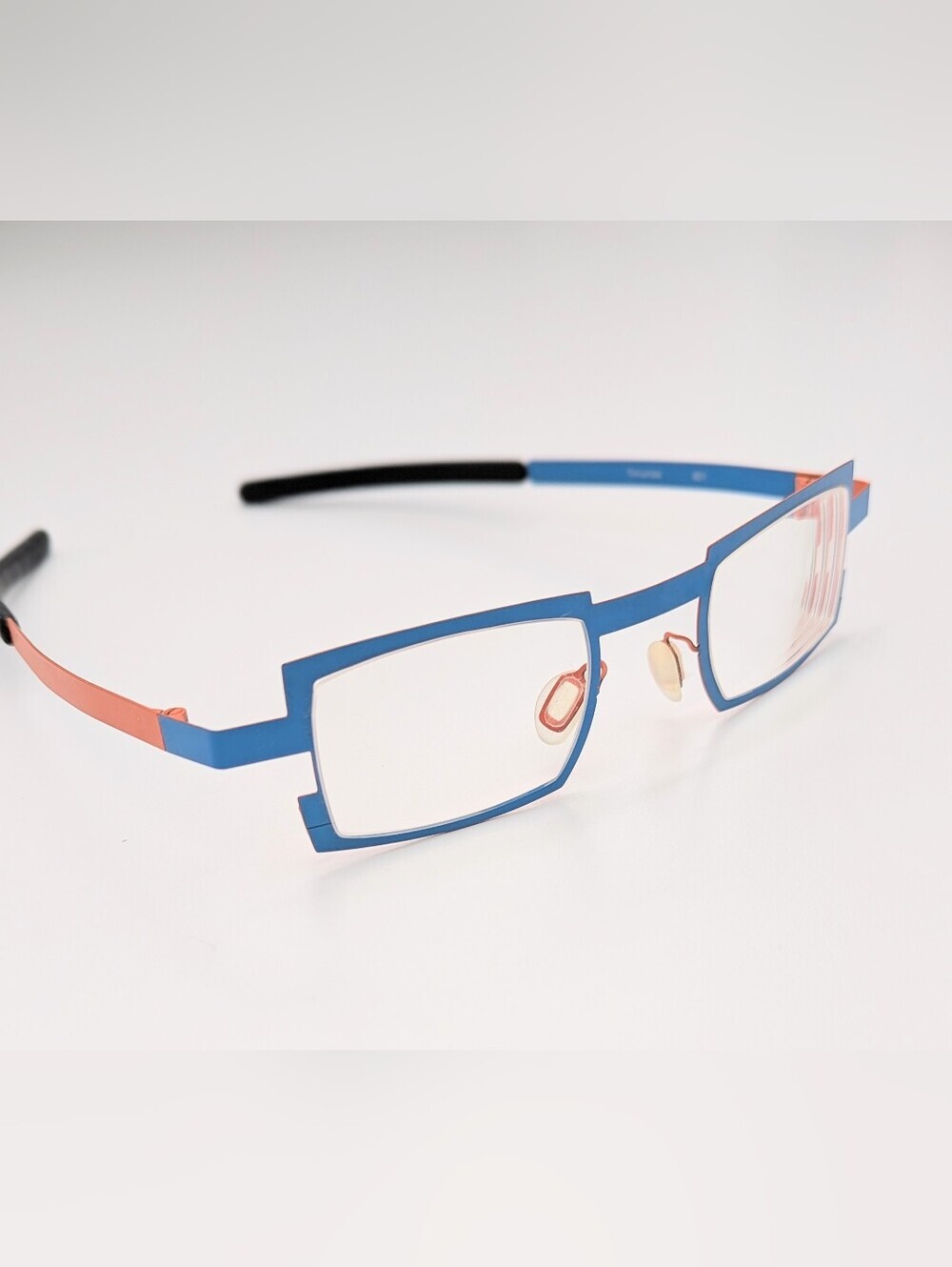 Grotesque Women's Lightweight Blue & Orange Fashion Eyeglass Frames